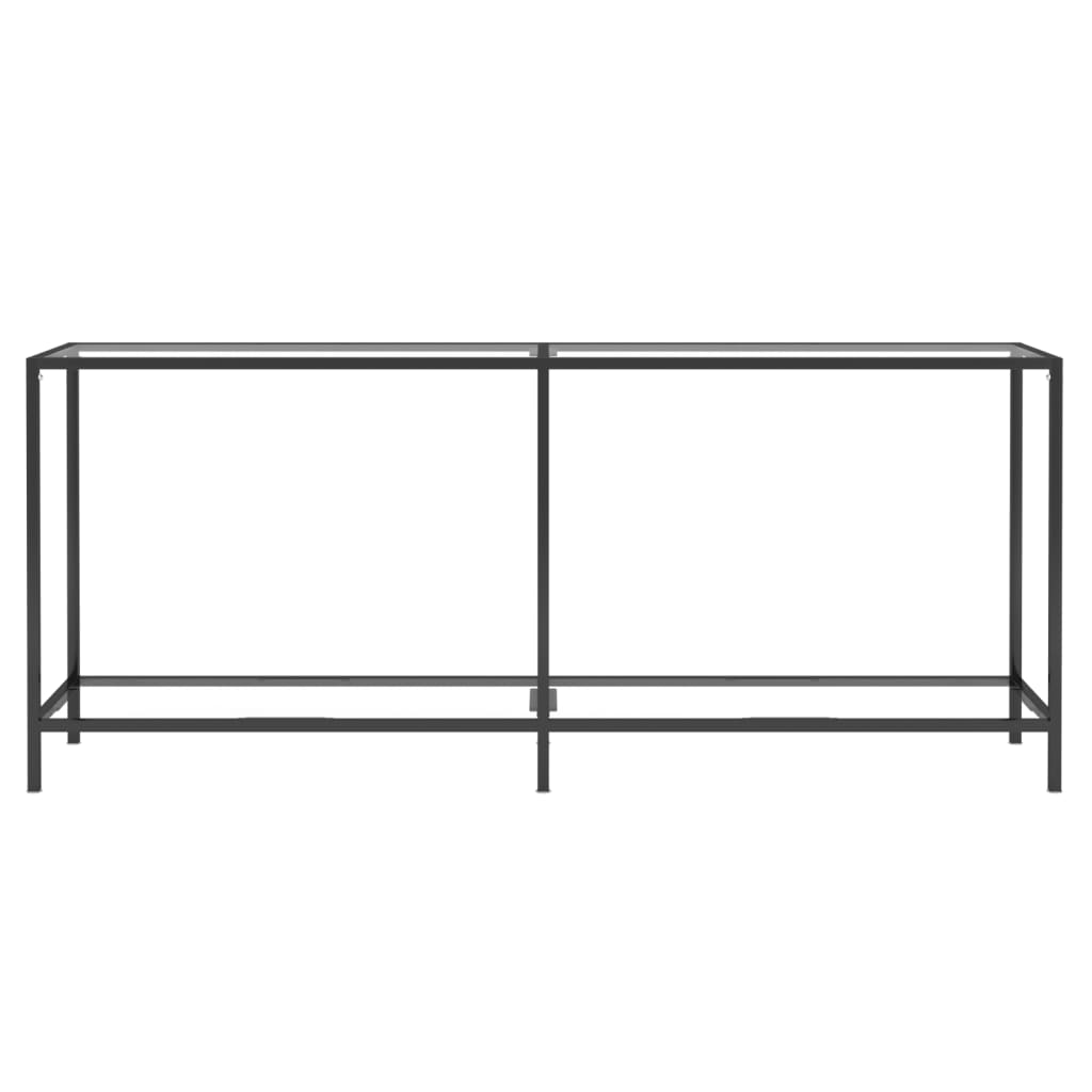 vidaXL Mesa consola vidrio templado transparente 180x35x75,5 cm