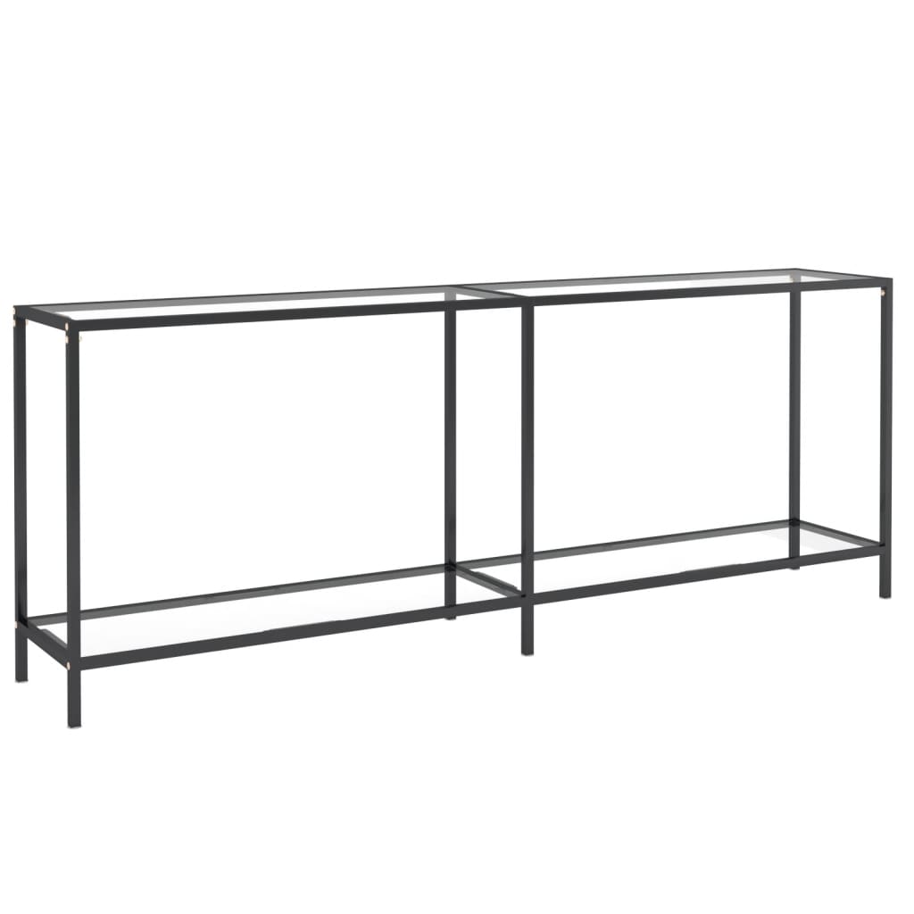 vidaXL Mesa consola transparente vidrio templado 200x35x75,5 cm