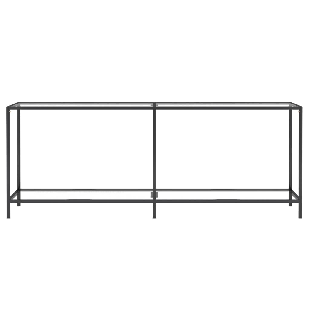 vidaXL Mesa consola transparente vidrio templado 200x35x75,5 cm