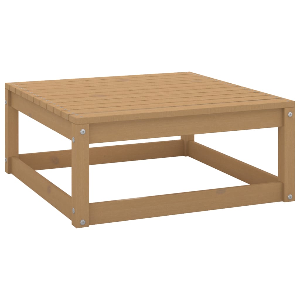 vidaXL Set de muebles de jardín 13 pzs cojines madera pino marrón miel