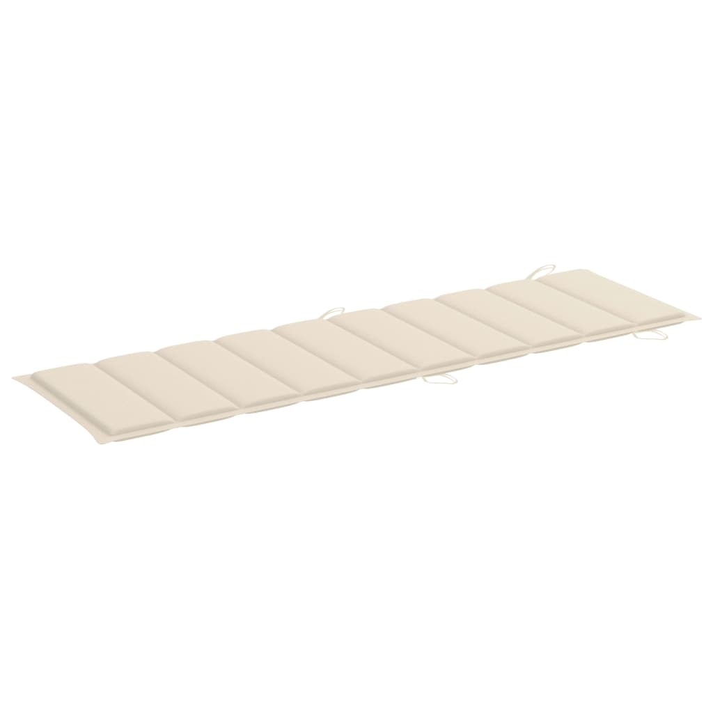 vidaXL Tumbonas 2 unidades con mesa y cojines madera maciza de acacia