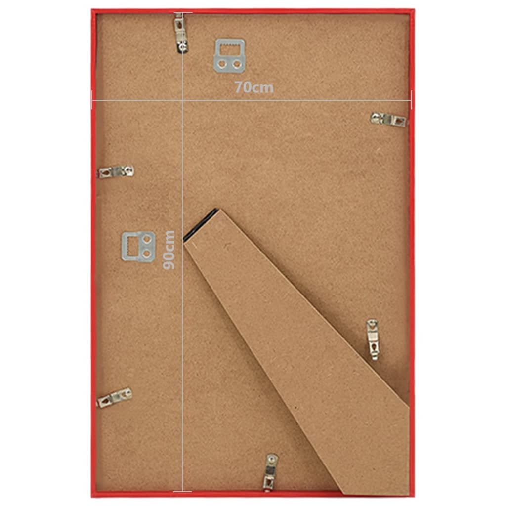 vidaXL Marcos de foto collage de pared o mesa 5 uds rojo MDF 70x90cm