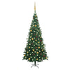 vidaXL Árbol de Navidad artificial con luces y bolas verde 240 cm