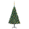 vidaXL Árbol de Navidad preiluminado con luces y bolas verde 120 cm