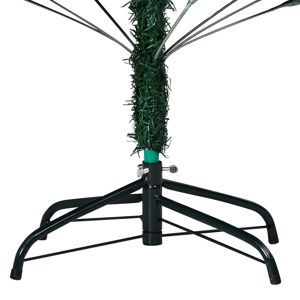 vidaXL Árbol de Navidad preiluminado con luces y bolas verde 120 cm