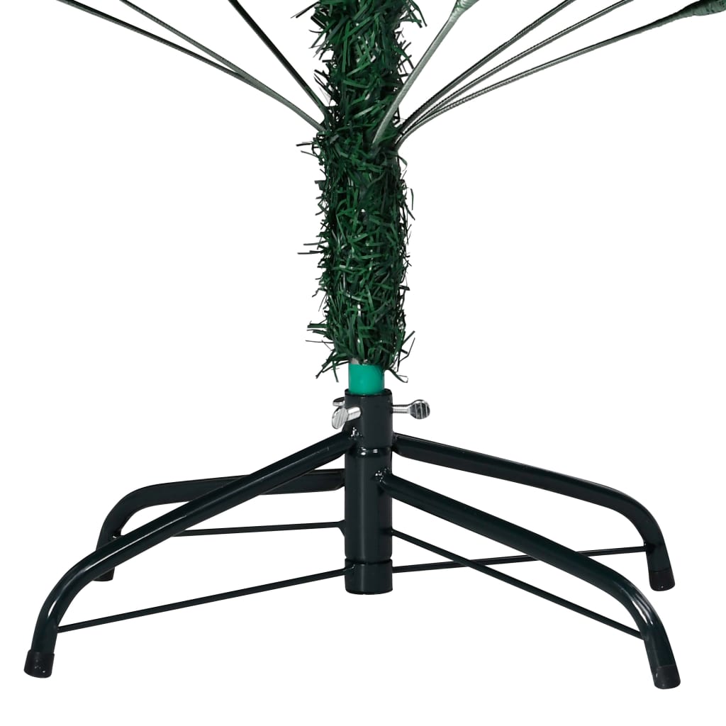 vidaXL Árbol de Navidad preiluminado con luces y bolas verde 180 cm