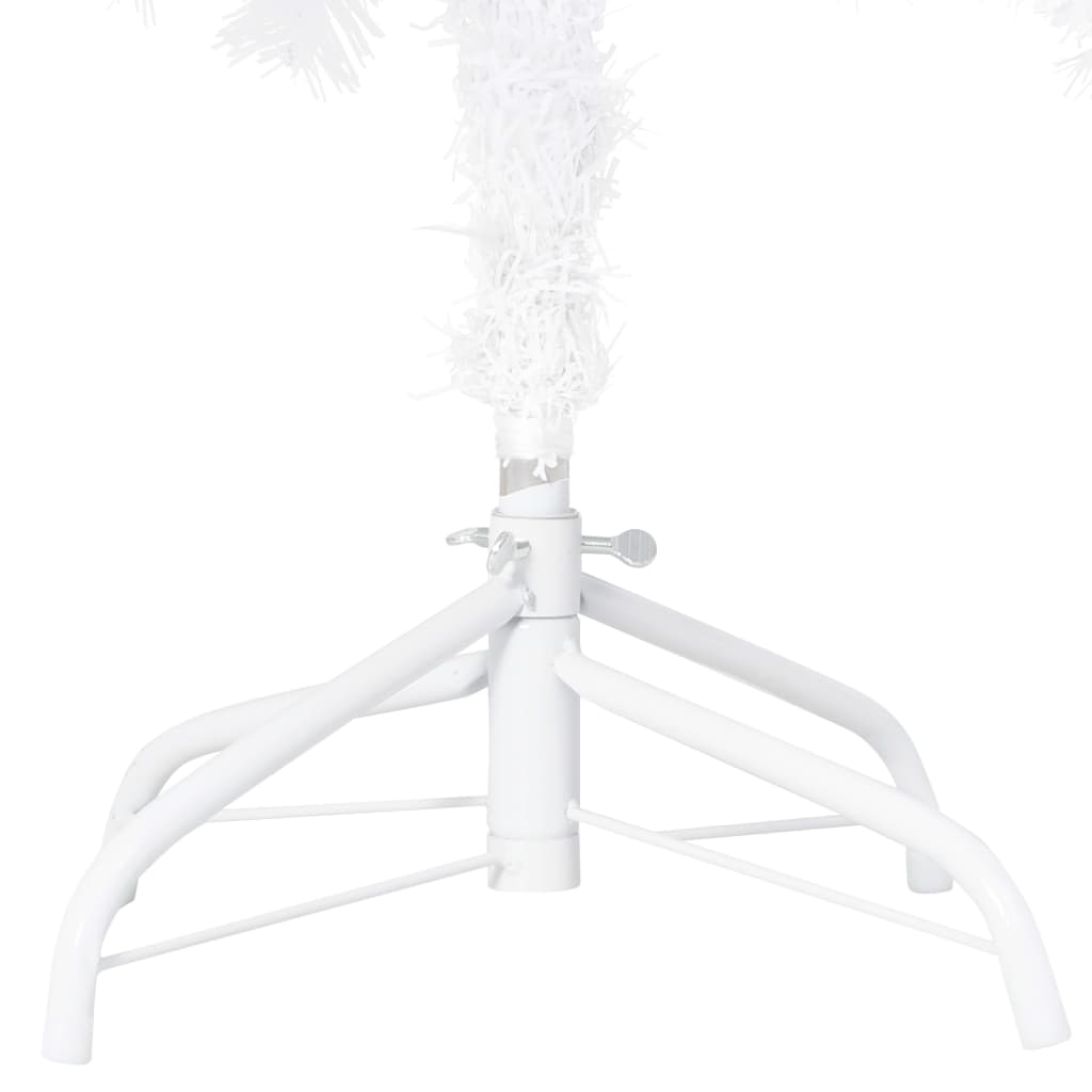 vidaXL Árbol de Navidad preiluminado con luces y bolas blanco 240 cm