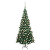 vidaXL Árbol de Navidad artificial con luces y bolas verde 240 cm