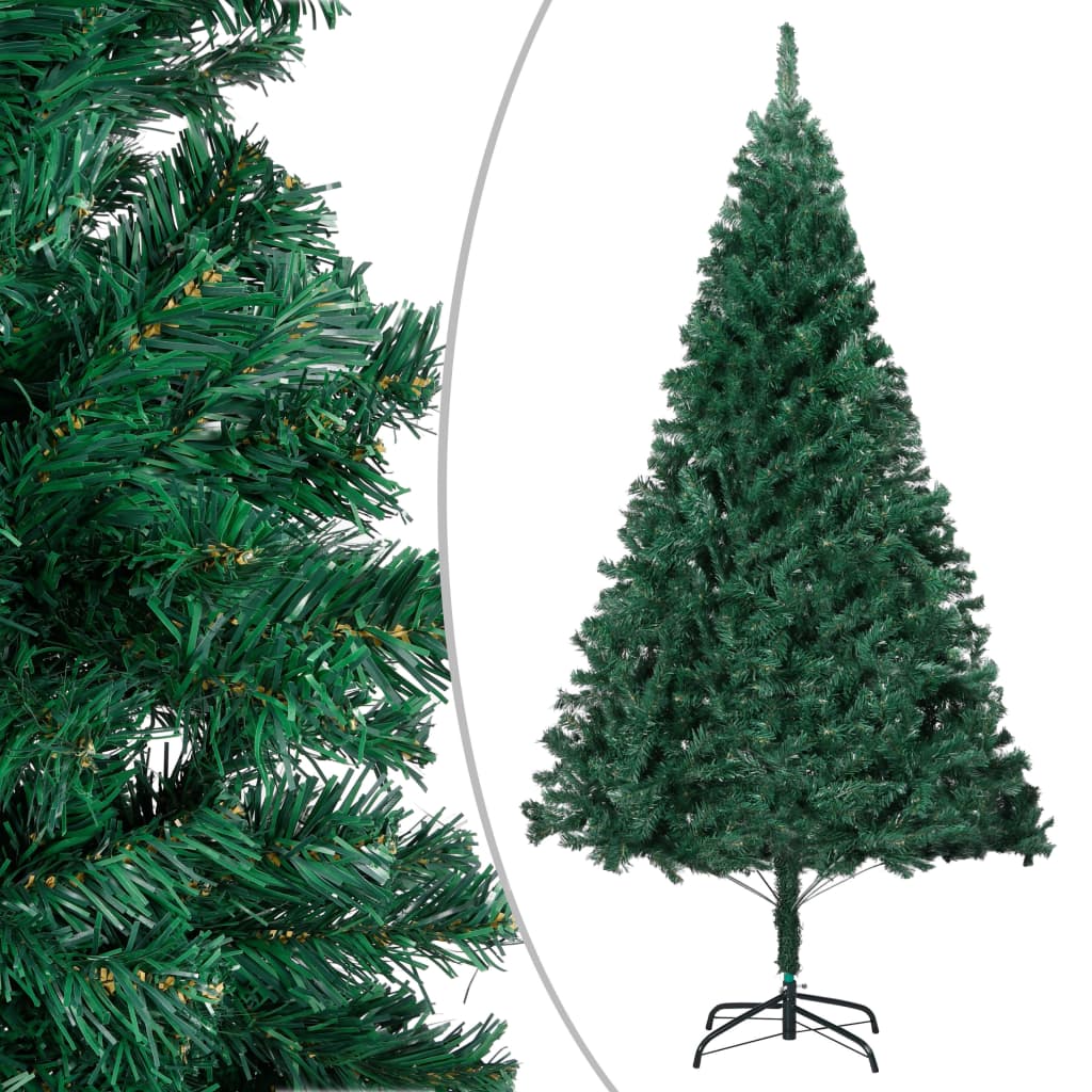 vidaXL Árbol de Navidad preiluminado con luces y bolas verde 120 cm