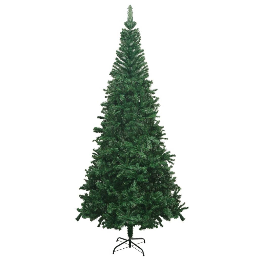 vidaXL Árbol de Navidad artificial con luces y bolas verde 240 cm