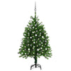 vidaXL Árbol de Navidad preiluminado con luces y bolas verde 120 cm