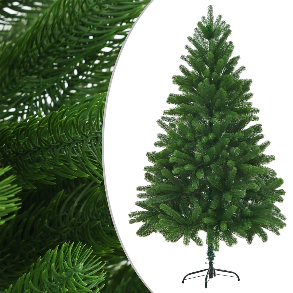 vidaXL Árbol de Navidad preiluminado con luces y bolas verde 180 cm