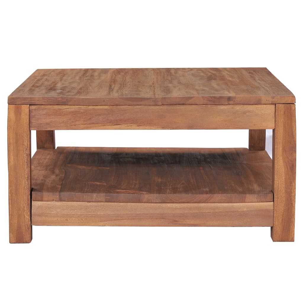 vidaXL Mesa de centro de madera maciza de teca 68x67x35 cm