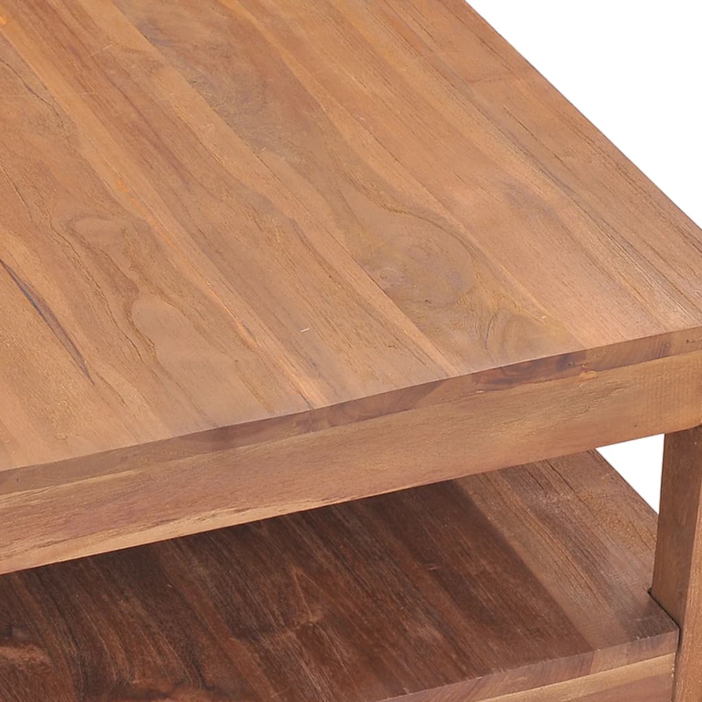 vidaXL Mesa de centro de madera maciza de teca 68x67x35 cm