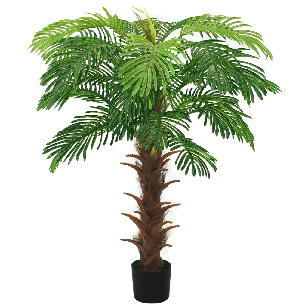 vidaXL Palmera Cycas artificial con macetero 140 cm verde