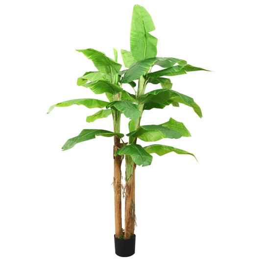 vidaXL Árbol bananero artificial con macetero 300 cm verde