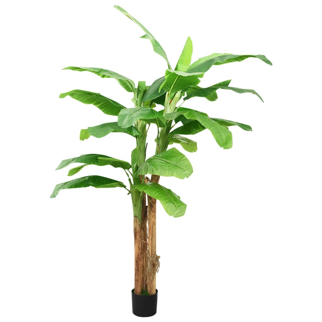 vidaXL Árbol bananero artificial con macetero 300 cm verde