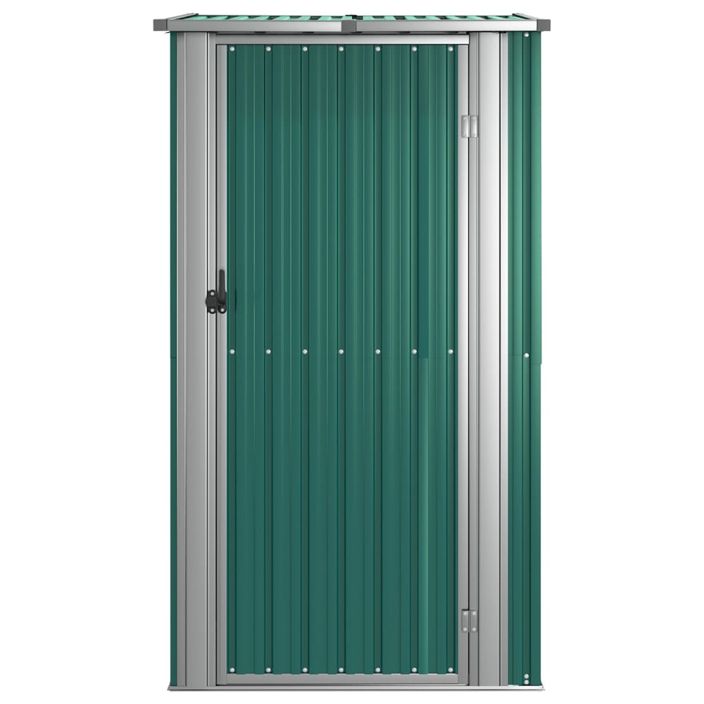 vidaXL Cobertizo de jardín acero galvanizado verde 118,5x97x209,5 cm