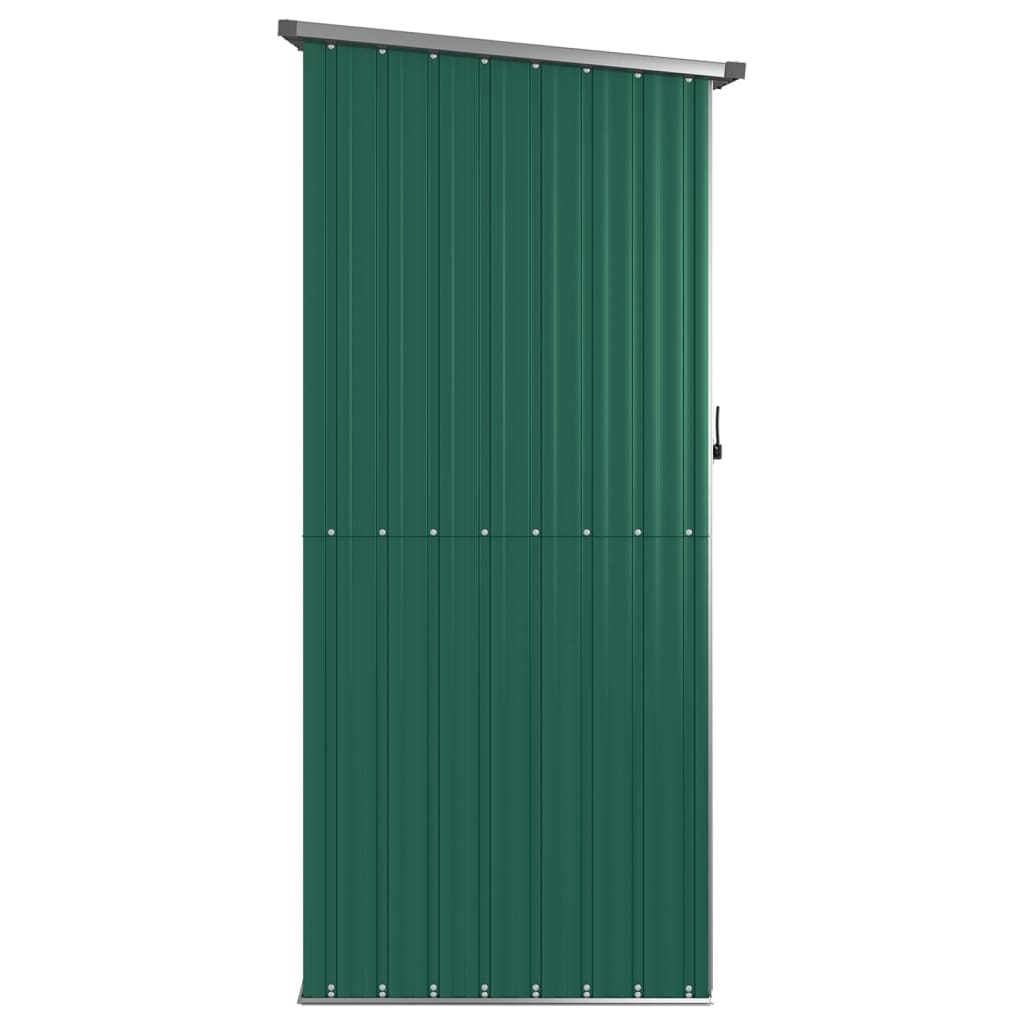 vidaXL Cobertizo de jardín acero galvanizado verde 118,5x97x209,5 cm