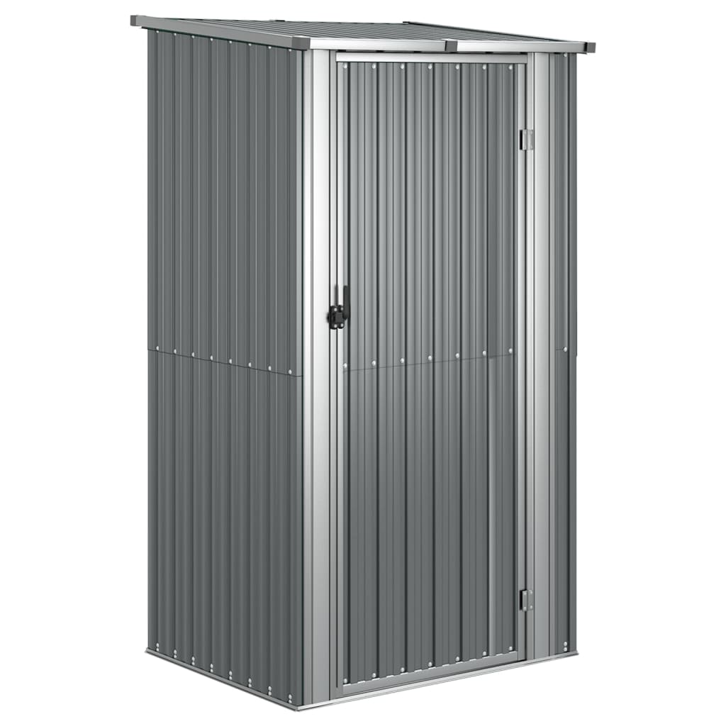 vidaXL Cobertizo de jardín acero galvanizado gris 118,5x97x209,5 cm