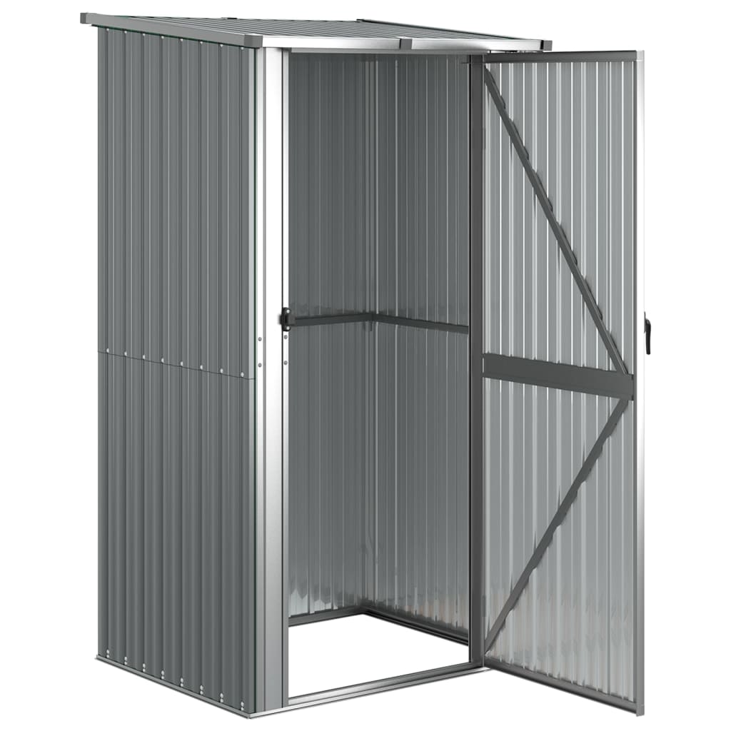 vidaXL Cobertizo de jardín acero galvanizado gris 118,5x97x209,5 cm