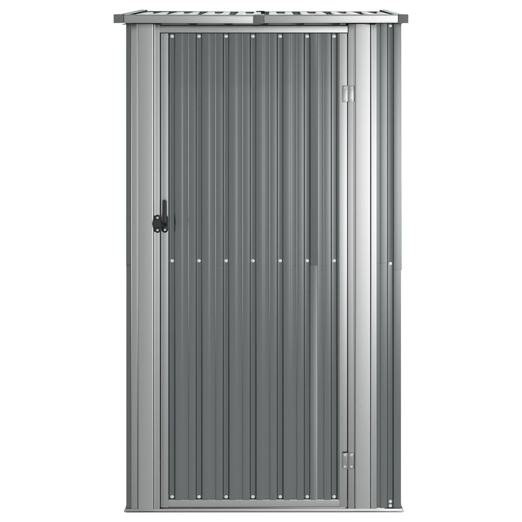 vidaXL Cobertizo de jardín acero galvanizado gris 118,5x97x209,5 cm