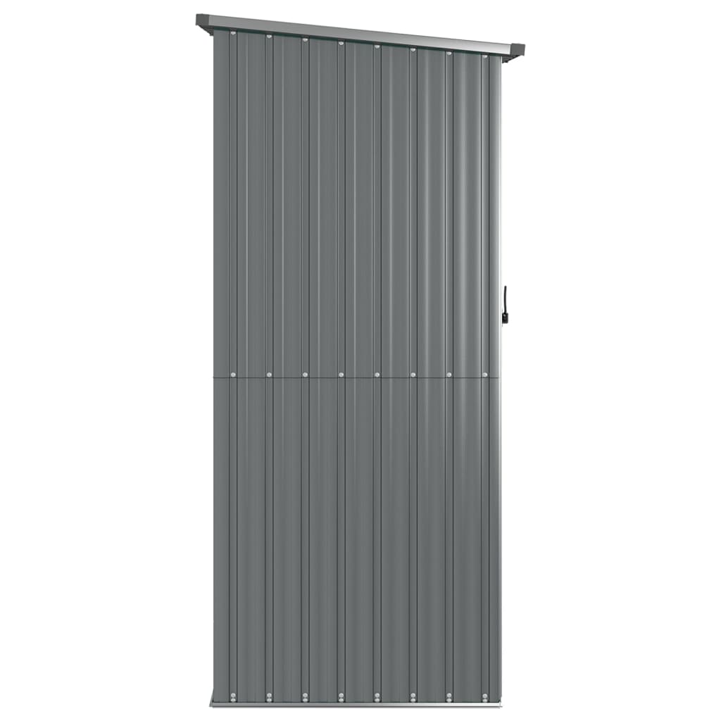 vidaXL Cobertizo de jardín acero galvanizado gris 118,5x97x209,5 cm