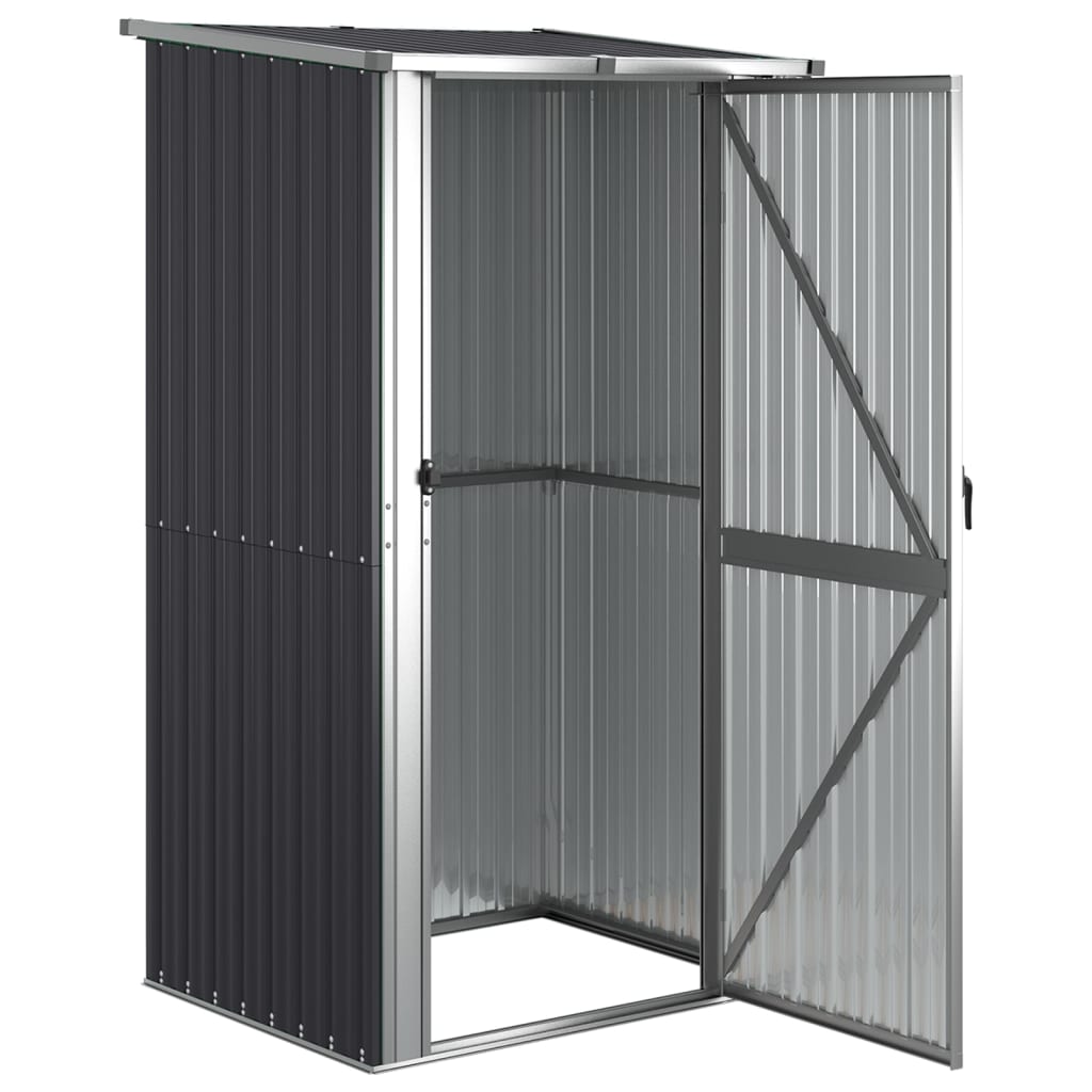 vidaXL Cobertizo jardín acero galvanizado antracita 118,5x97x209,5 cm