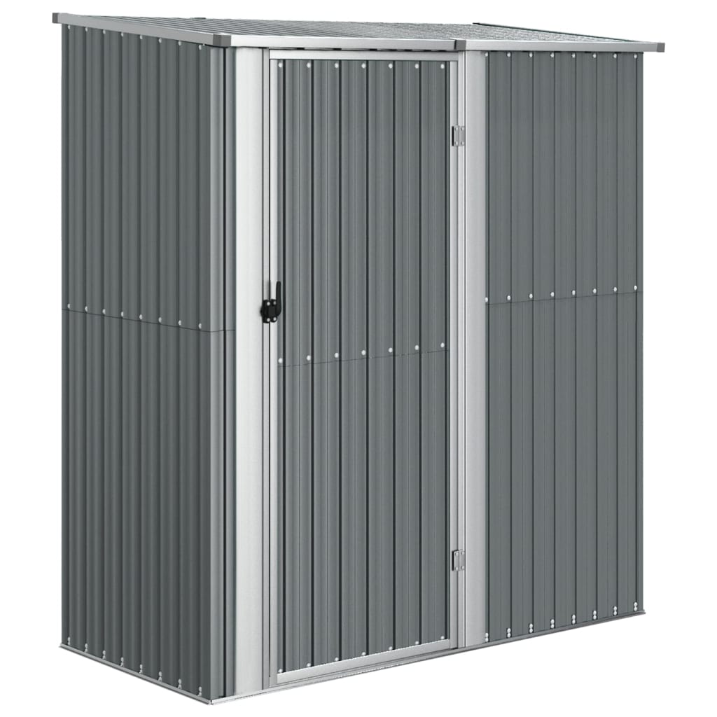 vidaXL Cobertizo de jardín acero galvanizado gris 180,5x97x209,5 cm