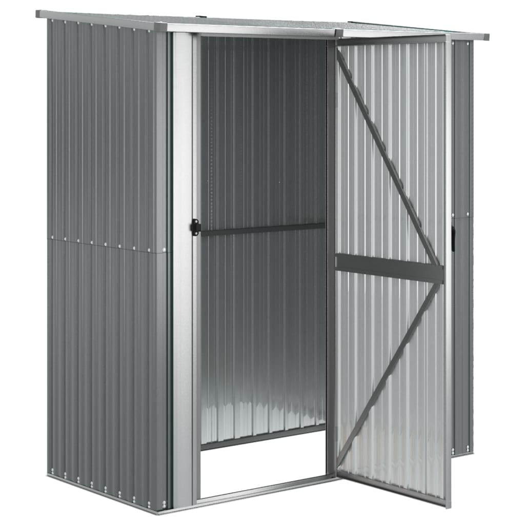 vidaXL Cobertizo de jardín acero galvanizado gris 180,5x97x209,5 cm