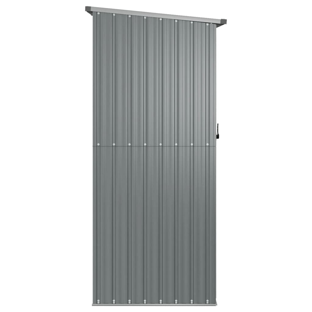 vidaXL Cobertizo de jardín acero galvanizado gris 180,5x97x209,5 cm