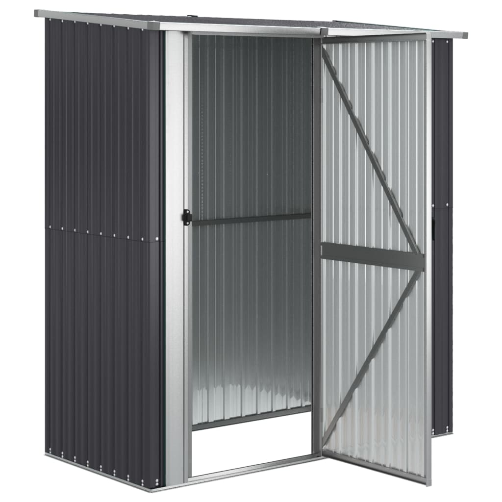 vidaXL Cobertizo jardín acero galvanizado antracita 180,5x97x209,5 cm