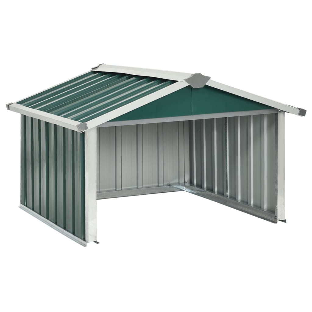 vidaXL Cobertizo para cortacésped acero galvanizado verde 92x97x63 cm