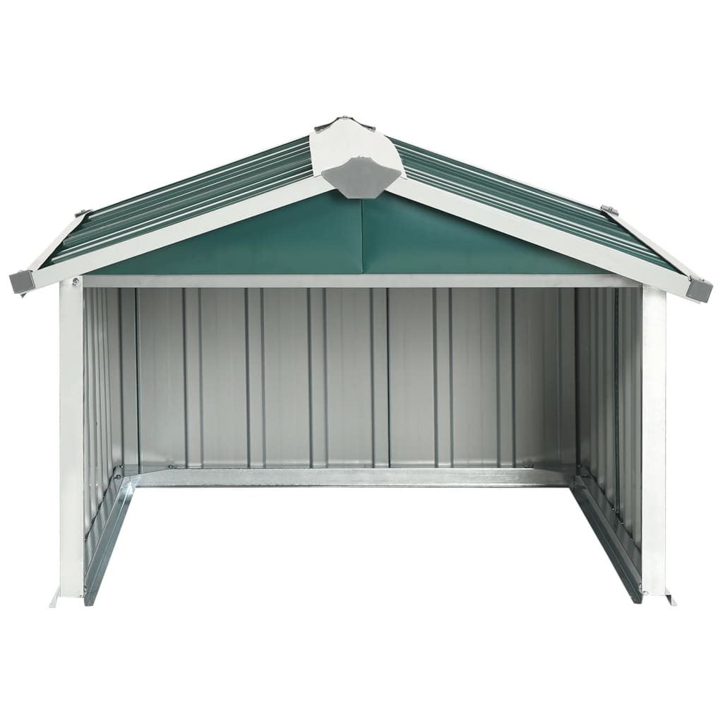 vidaXL Cobertizo para cortacésped acero galvanizado verde 92x97x63 cm