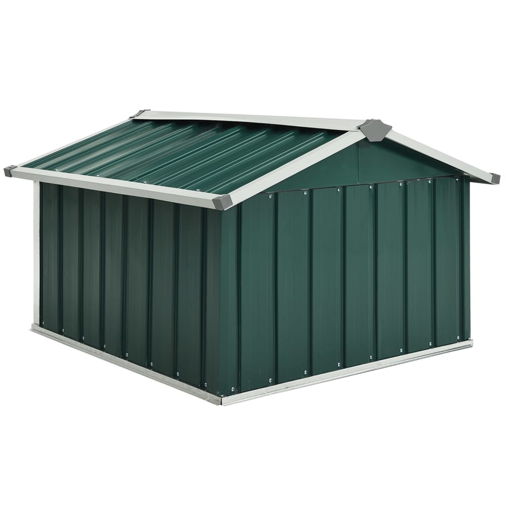 vidaXL Cobertizo para cortacésped acero galvanizado verde 92x97x63 cm