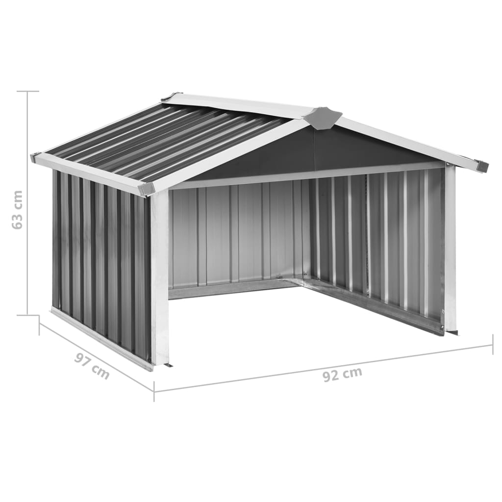 vidaXL Cobertizo para cortacésped acero galvanizado 92x97x63 cm