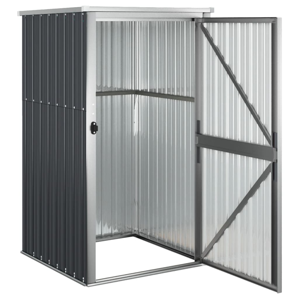 vidaXL Cobertizo de herramientas jardín acero galvanizado 88x89x161 cm