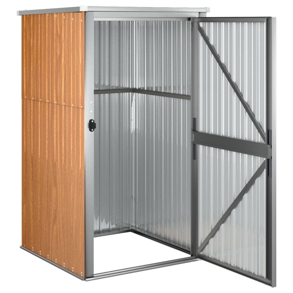 vidaXL Cobertizo de herramientas jardín acero galvanizado 88x89x161 cm