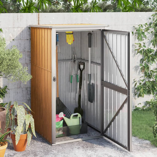 vidaXL Cobertizo de herramientas jardín acero galvanizado 88x89x161 cm