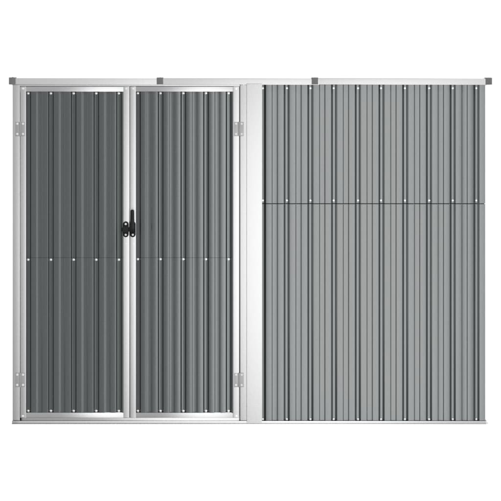 vidaXL Cobertizo herramientas jardín acero galvanizado 225x89x161