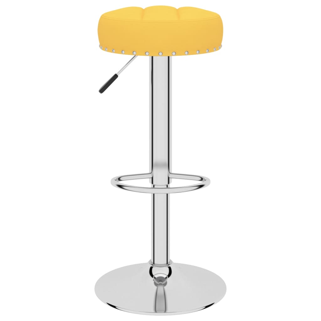 vidaXL Taburetes de cocina 2 unidades tela amarillo mostaza