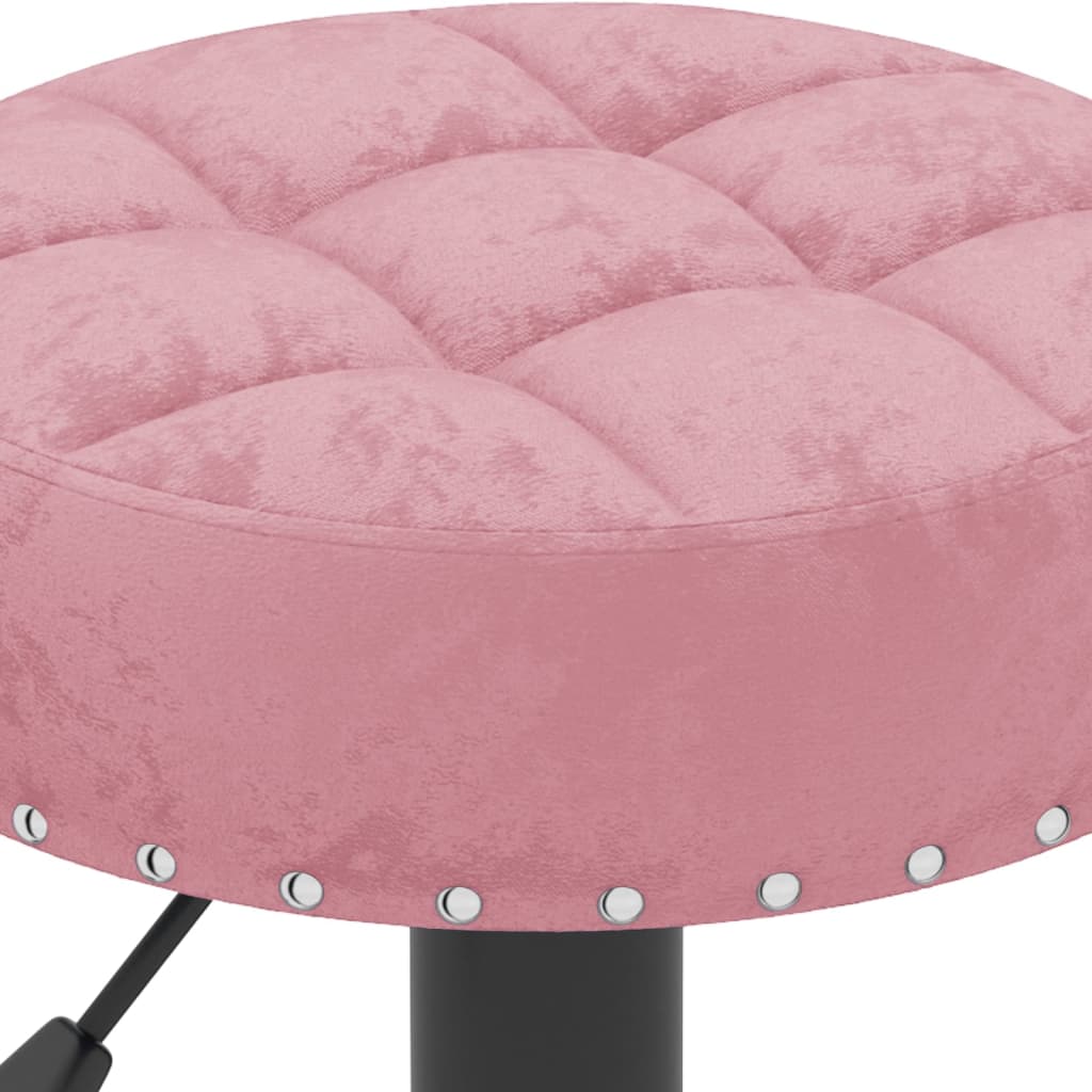 vidaXL Taburetes de cocina 2 unidades terciopelo rosa