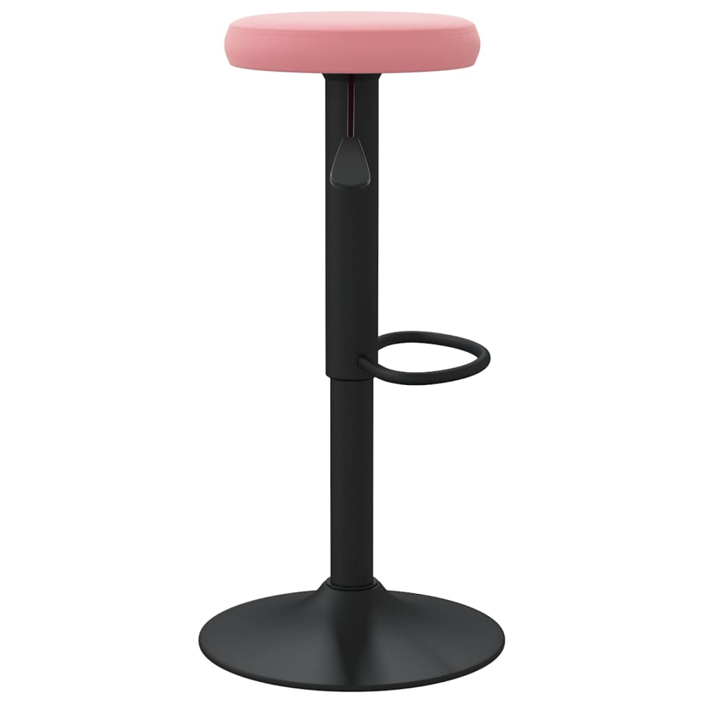 vidaXL Taburetes de cocina 2 unidades terciopelo rosa