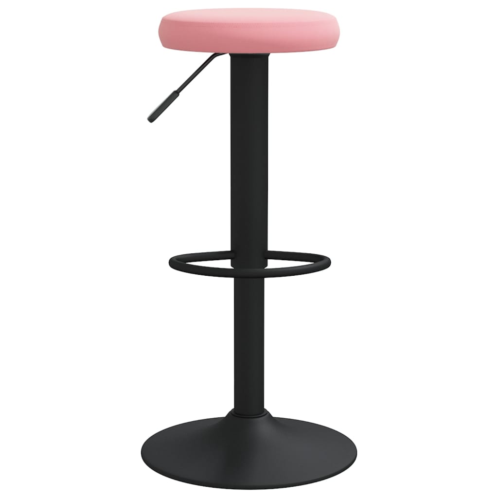 vidaXL Taburetes de cocina 2 unidades terciopelo rosa