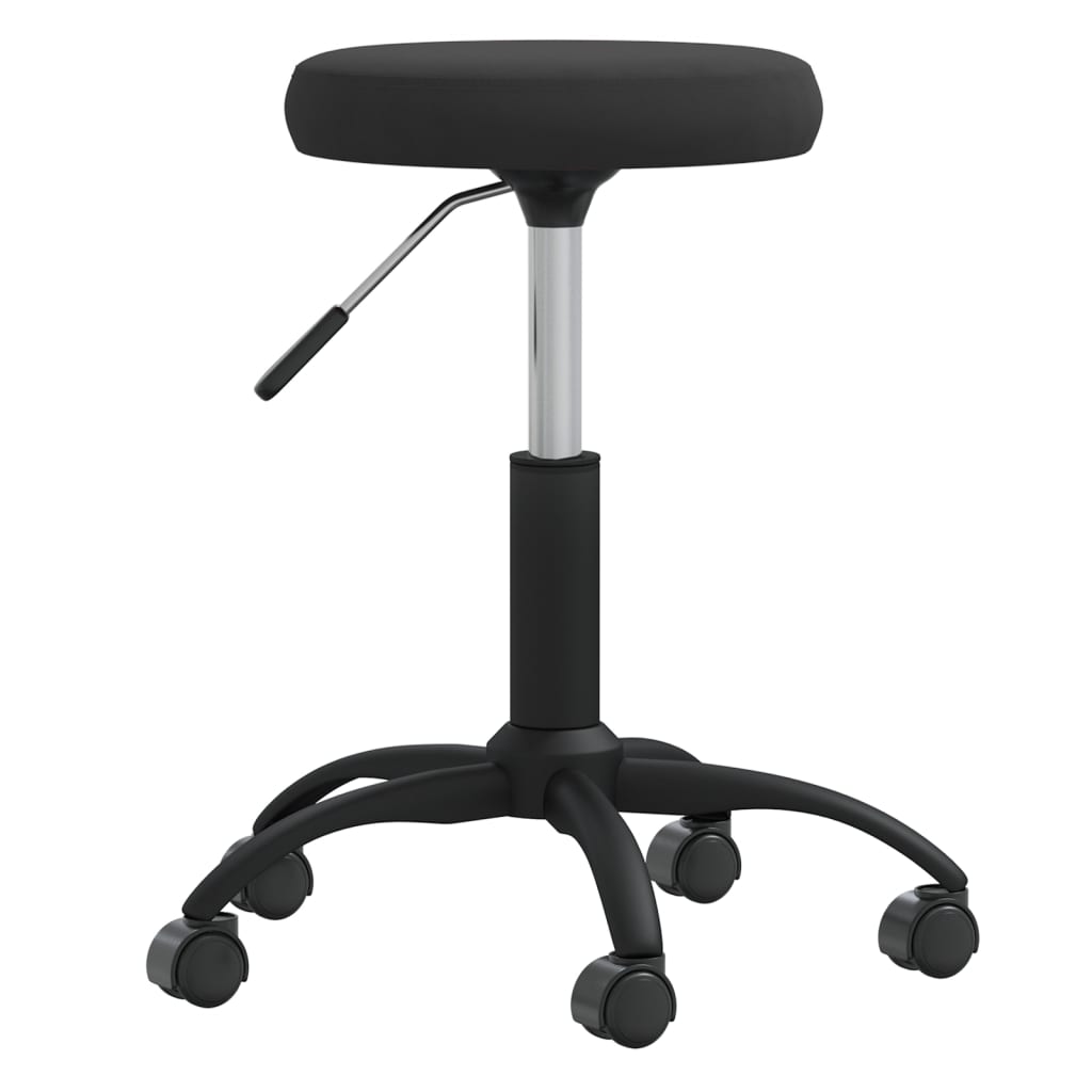 vidaXL Silla de oficina giratoria de terciopelo negro