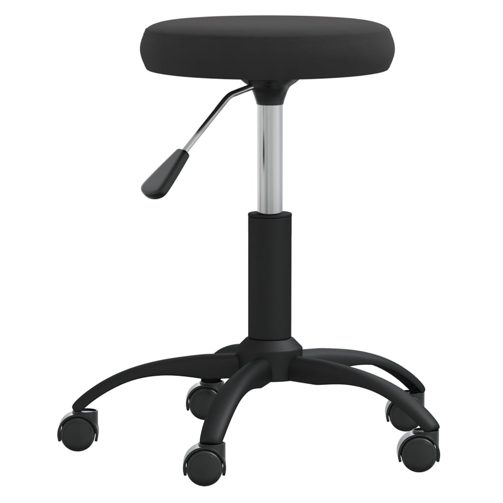 vidaXL Silla de oficina giratoria de terciopelo negro