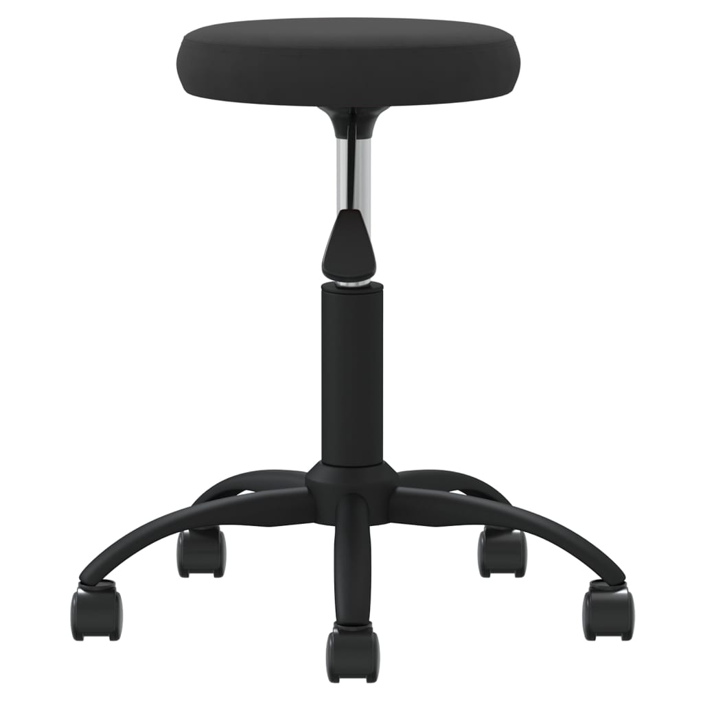 vidaXL Silla de oficina giratoria de terciopelo negro