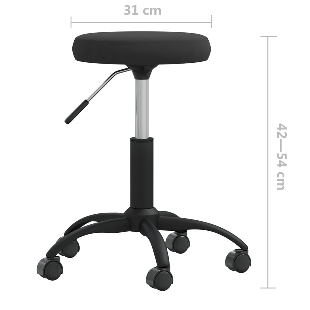 vidaXL Silla de oficina giratoria de terciopelo negro