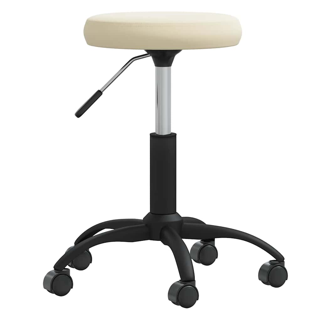 vidaXL Silla de oficina giratoria de terciopelo crema