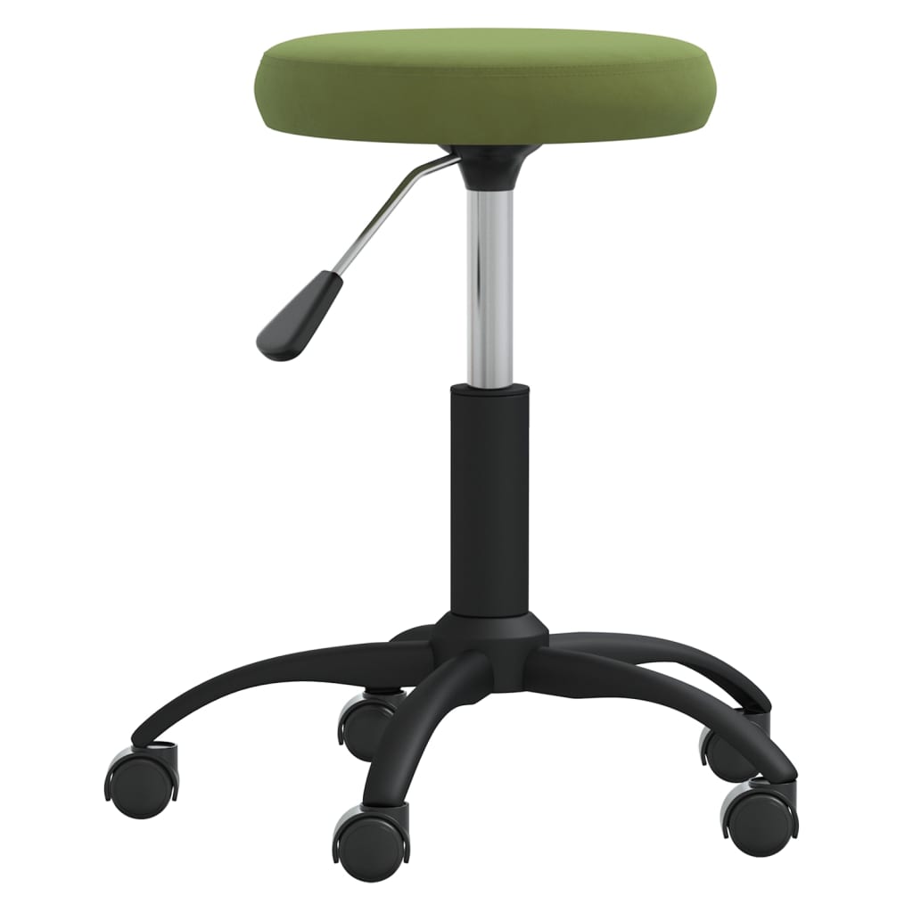 vidaXL Silla de oficina giratoria de terciopelo verde claro